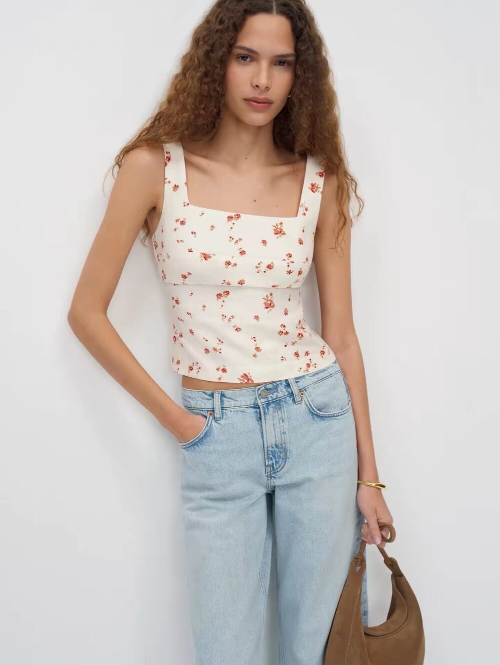 Reformation Clarence Linen Top